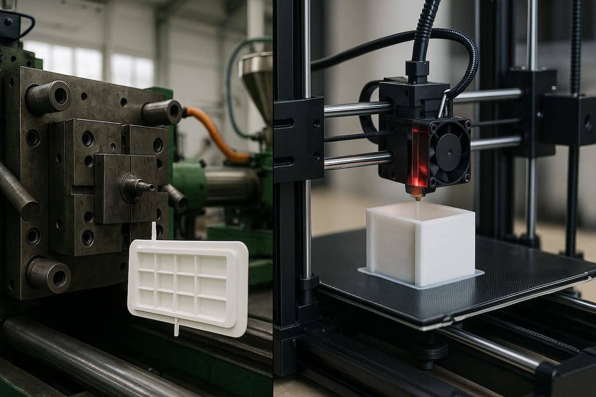 inyeccion de plastico vs impresion 3d